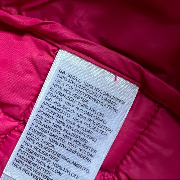 The North Face Women's Hot Pink Quilted Hooded Long Puffer Jacket - Picture 15 of 16